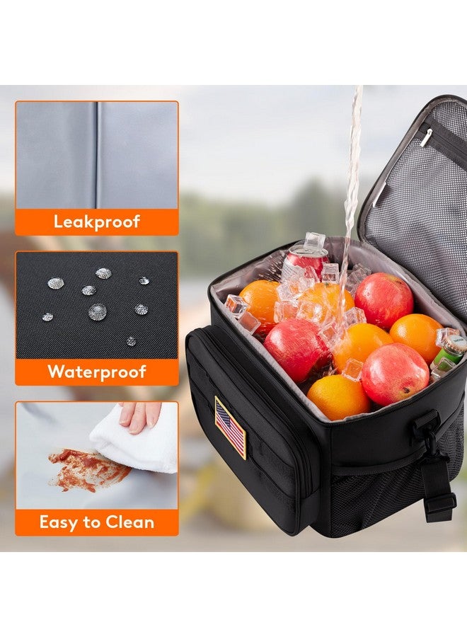 Lifewit Lifewit Tactical Lunch Box for Men, Insulated Lunch Bag, 9L 12Can, Black  - Image 5