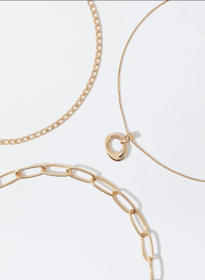 PARFOIS Set Of Golden Necklaces