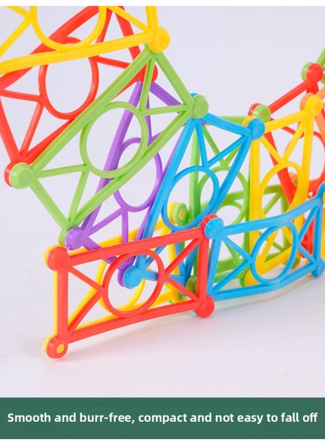 Generic - Kindergarten Construction Area Material Woven Toys Large Class Middle Class Small Building Blocks Area Desktop Educational Insert Teaching Aids-Color:Screw Nut Pairing 500g Color Mixed Nut Screw Quantity Random - Image 1
