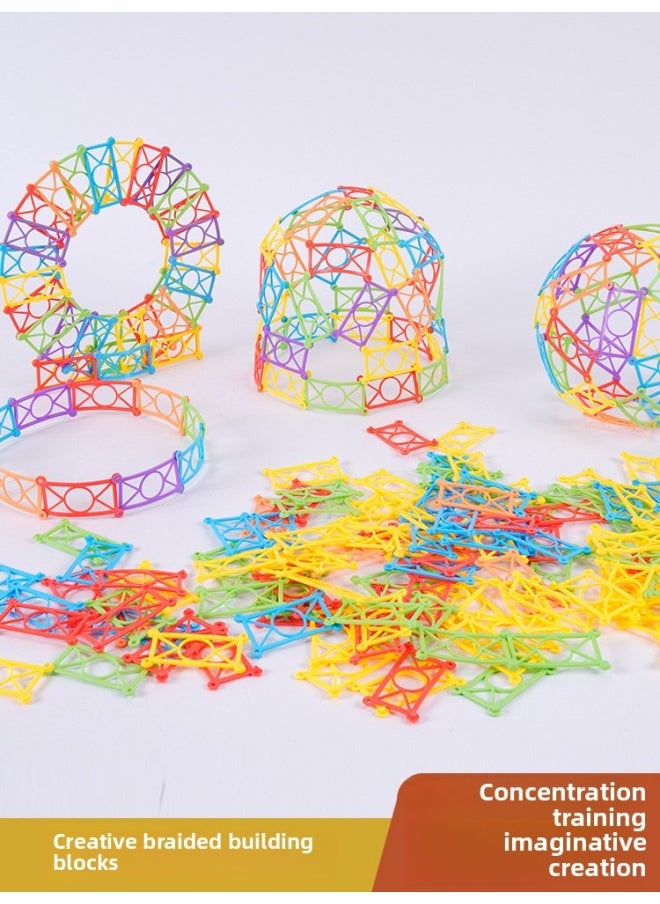 Generic - Kindergarten Construction Area Material Woven Toys Large Class Middle Class Small Building Blocks Area Desktop Educational Insert Teaching Aids-Color:Screw Nut Pairing 500g Color Mixed Nut Screw Quantity Random - Image 1