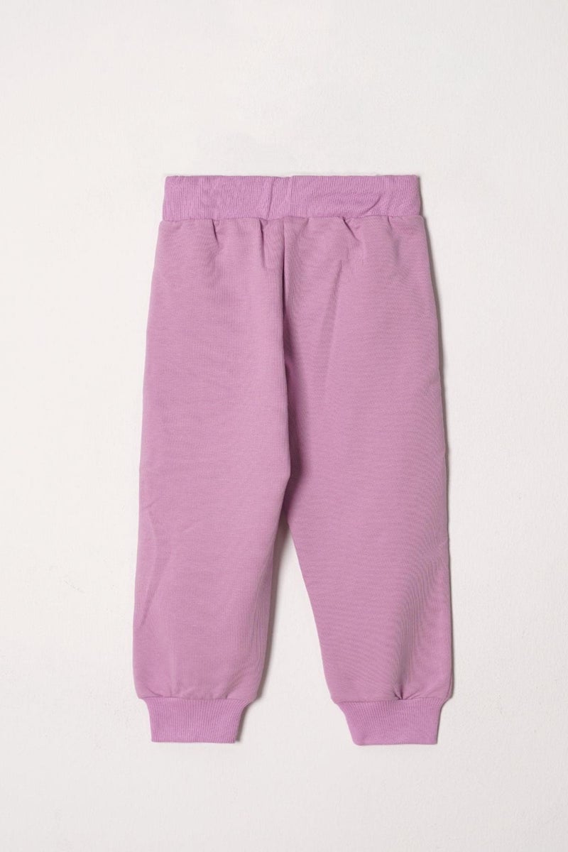 Acar Crew Neck Long Sleeve Daisy Embroidered Purple Color Girl Tracksuit - Image 4