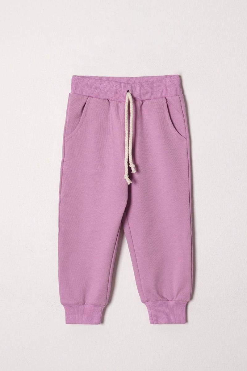 Acar Crew Neck Long Sleeve Daisy Embroidered Purple Color Girl Tracksuit - Image 3