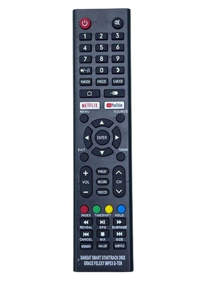 Dansat Replacement Universal Remote Control For Dansat Smart Impex G-Ten Led Lcd Smart Tv Black