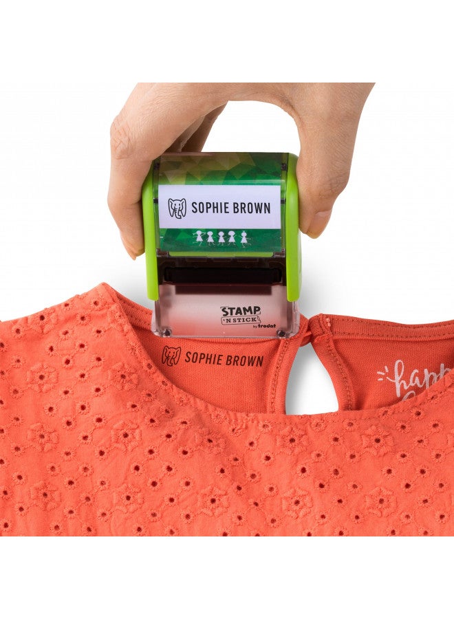 Trodat Trodat Stamp 'N Stick Clothes and Personal Belongings DIY Stamper, English Text with Special Characters 3 Lines Dermatologically Tested Ink, Dishwasher and Washing Machine Safe Ink  - Image 3