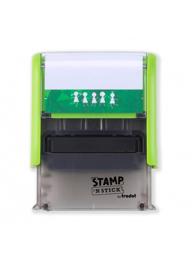 Trodat Trodat Stamp 'N Stick Clothes and Personal Belongings DIY Stamper, English Text with Special Characters 3 Lines Dermatologically Tested Ink, Dishwasher and Washing Machine Safe Ink  - Image 2
