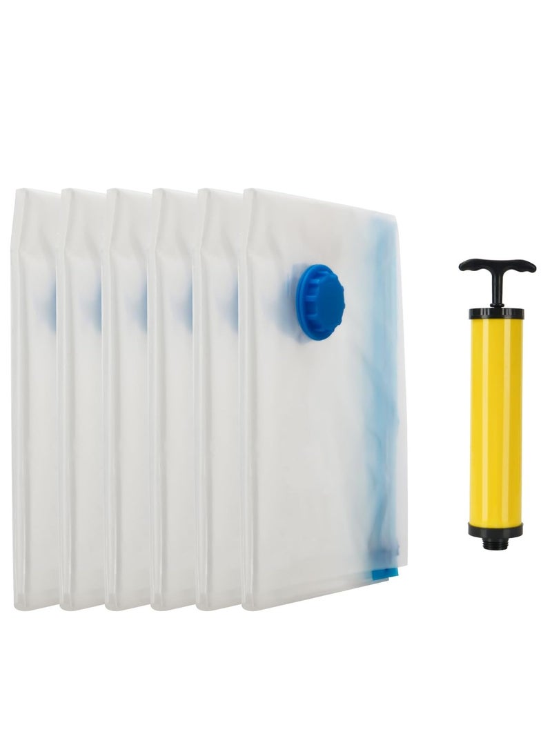 Home Care Medium Vacuum Storage Bags Space Saver Bags for Clothes, Bedding, Pillows, Comforters, Blankets Reusable Vacuum Sealer Bags with Travel Hand Pump 50 x 70CM  - Image 1