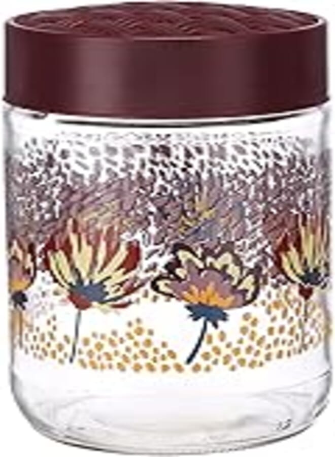 Bager Rattan Decorated Jar 660 Cc, Burgundy