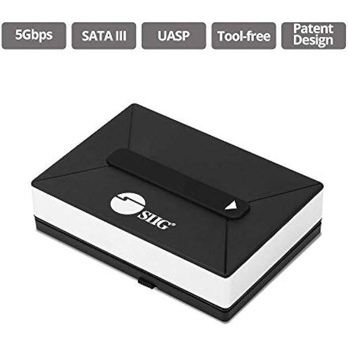 SIIG USB 3.0 EXTERNAL HARD DRIVE STORAGE ENCLOSURE (USB TO SATA DOCKING STATION) WITH 2TB+ DRIVE SUPPORT FOR 2.5 INCH HDD SSD-INCLUDED USB 3.0 TYPE-A TO MICRO B CABLE (JU-SA0V11-S1) - Image 2