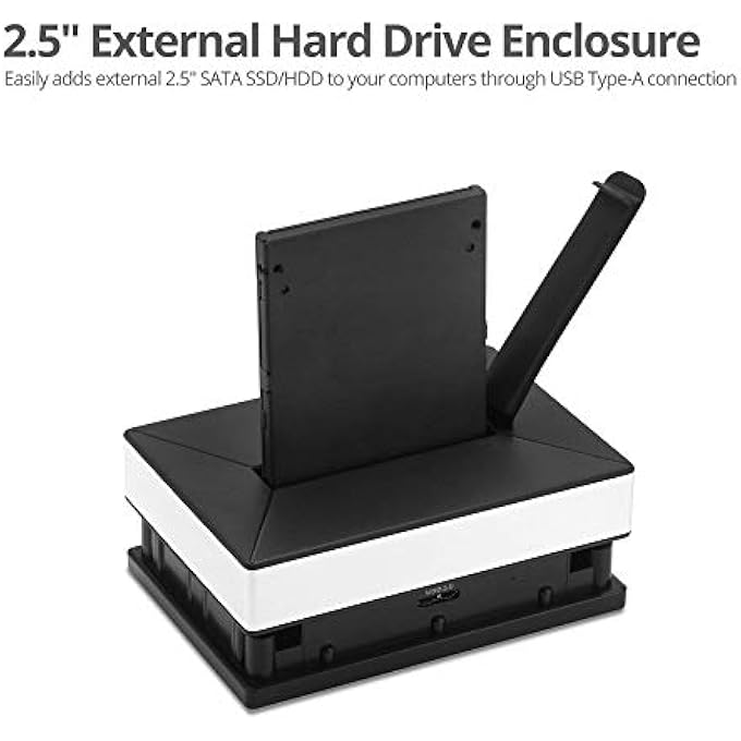 SIIG USB 3.0 EXTERNAL HARD DRIVE STORAGE ENCLOSURE (USB TO SATA DOCKING STATION) WITH 2TB+ DRIVE SUPPORT FOR 2.5 INCH HDD SSD-INCLUDED USB 3.0 TYPE-A TO MICRO B CABLE (JU-SA0V11-S1) - Image 3