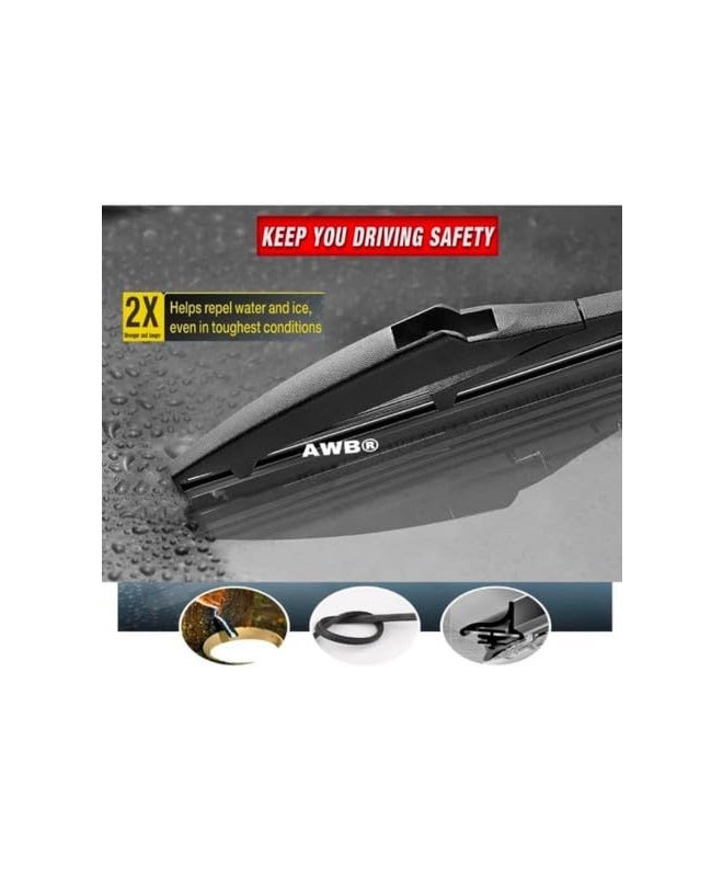 AWB Teflon Coated Rear Window Wiper Blade only Fits for Kia Carens Exact Fit (Pack of 1) - Image 4