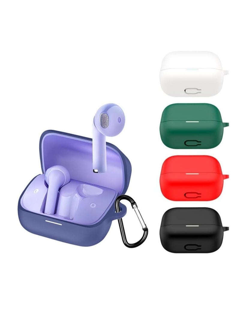 Silicone Cover Case Compatible with Oppo Enco Buds 2 Portable Protective Case Cover With Keychain For Oppo Enco Buds 2 (Green)