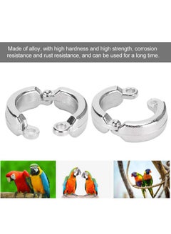 Zerodis Zerodis Parrots Foot Buckle, 10PCS Stainless Steel Parrots Standing Frame Foot Ring for Outdoor Flying Training(#7)  - Image 3