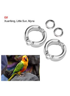Zerodis Zerodis Parrots Foot Buckle, 10PCS Stainless Steel Parrots Standing Frame Foot Ring for Outdoor Flying Training(#7)  - Image 5