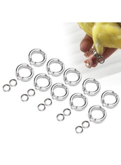 Zerodis Zerodis Parrots Foot Buckle, 10PCS Stainless Steel Parrots Standing Frame Foot Ring for Outdoor Flying Training(#7)  - Image 2