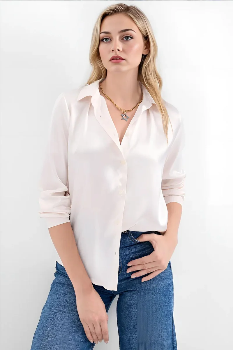 Big Dart BDART Satin Woven Button Shirt