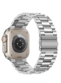 adhomax Band Metal Replacement Strap Compatible with ultra iWatch 42mm 44mm 45mm, Stainless Steel Metal Replacement Strap for ultra iWatch Series SE 1 to Series 10  - Image 2