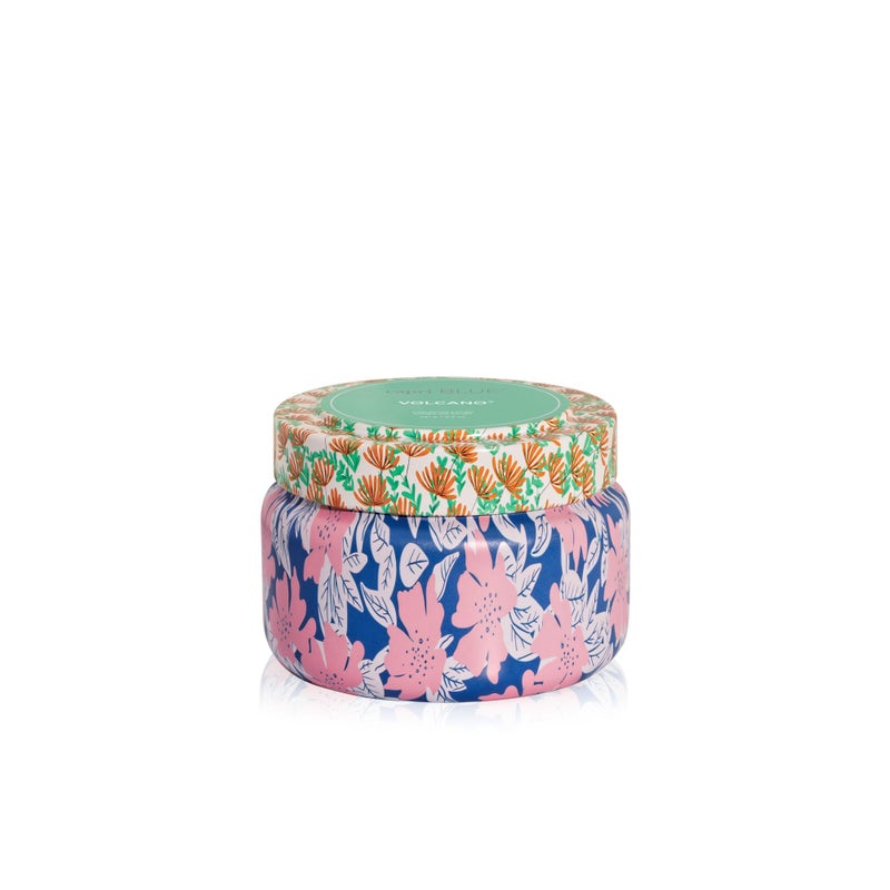 Capri Blue Scented Candles for Women & Men - Pattern Play Travel Tin Small Candles - Soy Wax Blend - Luxury Home Decor with Notes of Tropical Fruits and sugared Citrus (Volcano, 8.5 oz) - Image 1