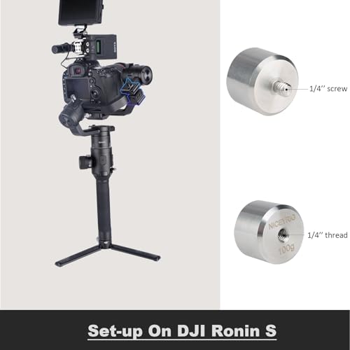 NICEYRIG Gimbal Counterweight Clamp Kit with 3.5 OZ 1 Unit Counter Weight for DJI RS 4 3 Pro, RS2, RSC2, Ronin S SC, Zhiyun Weebill Lab/Crane Series - 324 - Image 5