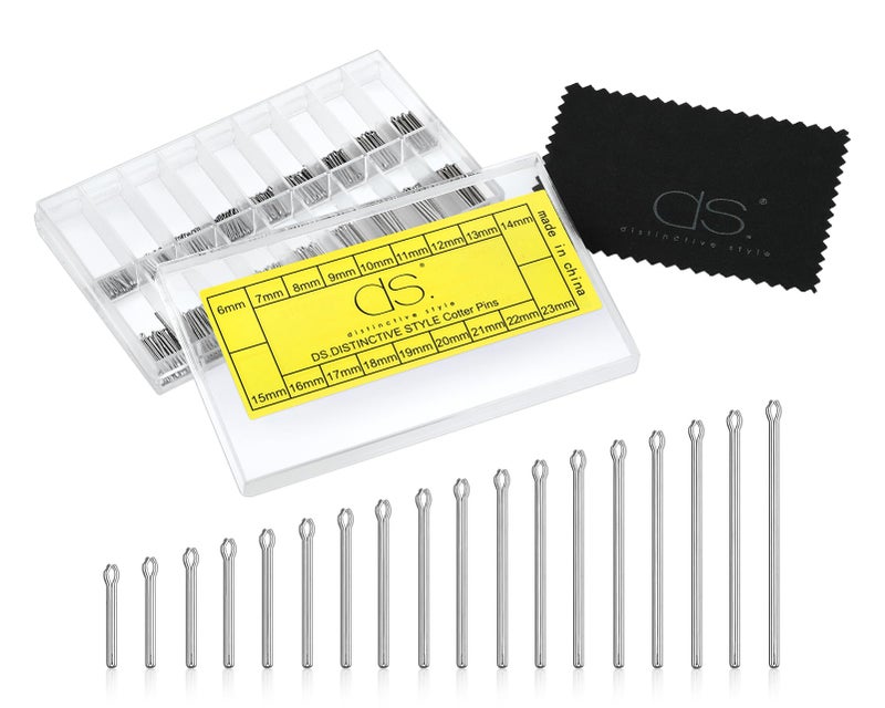DS.DISTINCTIVE STYLE Diy Crafts 5953 Watch Band Spring Bars 6-23mm Strap Link Pins Stainless Steel Link Repair Kit, Multicolor, 360 Piece - Image 1