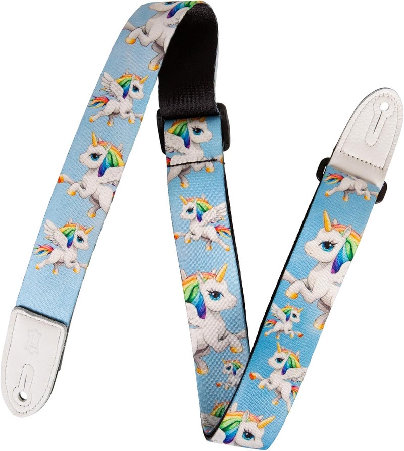 Levy's Leathers 1.5" Kids Guitar Strap Series with Tri-Glide Adjustment; Unicorn (MPJR-005) - Image 1
