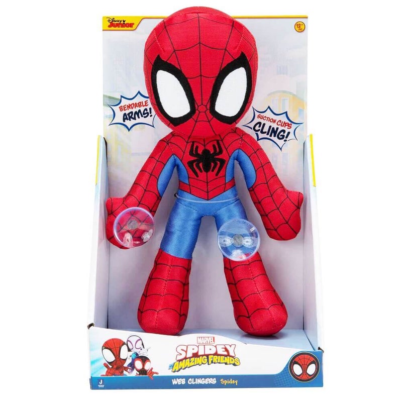 Disney Junior Marvel Spidey & Friends Spidey Web Clinger Plush Toy (23 cm, Assorted) - Image 2