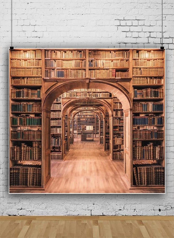 لياكو خلفية رفوف كتب خشبية عتيقة من Laeacco، مقاس 8 × 6 قدم، مناسبة لمكتبات الكليات القديمة، وحفلات التخرج، والمؤتمرات، ولصور الأولاد والبنات، ومقاطع الفيديو، ولافتات المنتجات، ودعائم كشك التصوير، مصنوعة من الفينيل. - Image 2