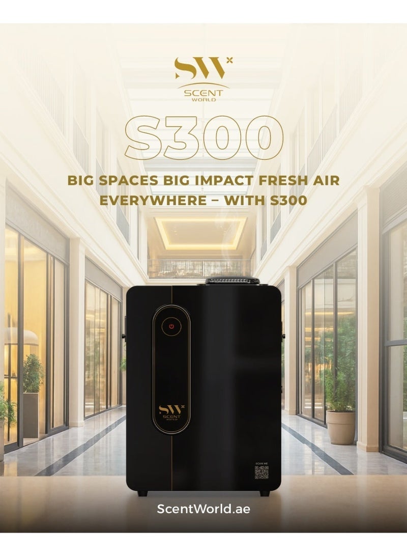 سينت ورلد جهاز تعطير تجاري سينت وورلد S300 – نظام تعطير عالي السعة مع تحكم ذكي عبر التطبيق وتوافق مع أنظمة التكييف للمساحات الكبيرة + هدية زيت عطر 800 مل - Image 2