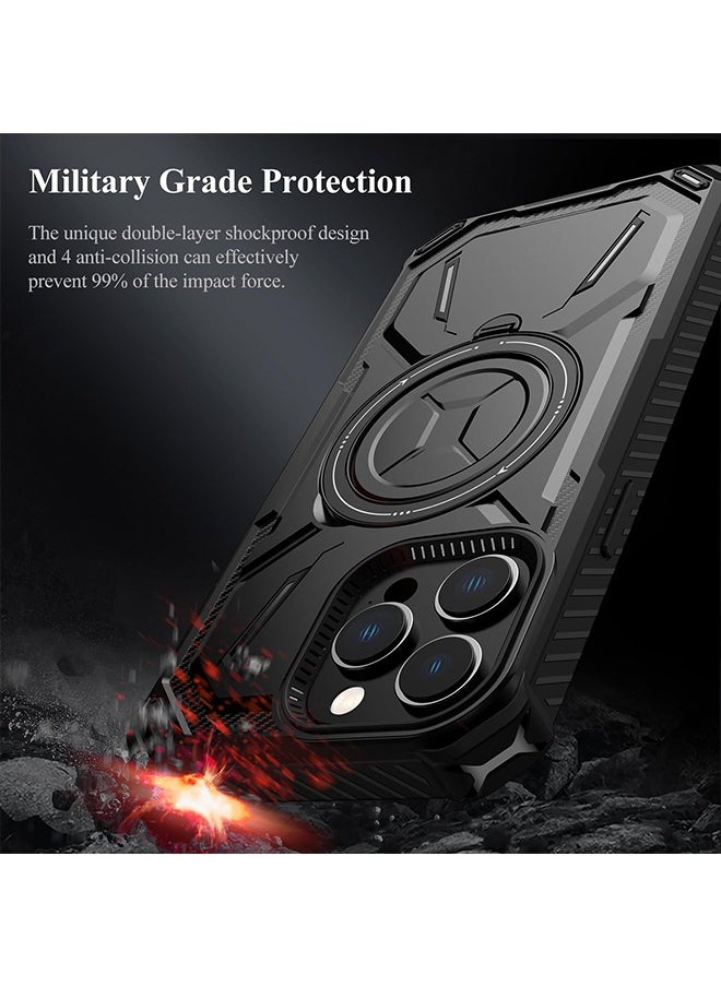 iPhone 15 Pro Max MagSafe Case Cover Protector Protection with Magnetic Wireless Charging Back Invisible Ring Stand Phone Holder Kickstand Cell Anti-scratch Comfortable Shockproof Accessory