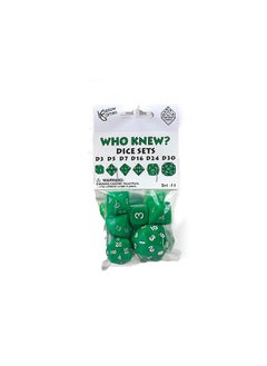 Green Special Who Knew 6 Dice Set - pzsku/ZAEC377CB8F679A3C75FCZ/45/_/1734347942/e92377ed-20d4-4c39-8cf0-6b7df8be94ce