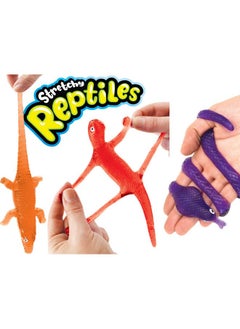 Ja-Ru Super Stretchy Sticky Reptiles Snake, Lizard & Alligator (3 Units Assorted) Prank Squishy Sticky Toy Party Favors Toy For Kids, Pinata Filler, Bulk Toys, Snap Hand Like Fidget Toy. 429-3A  - Image 1