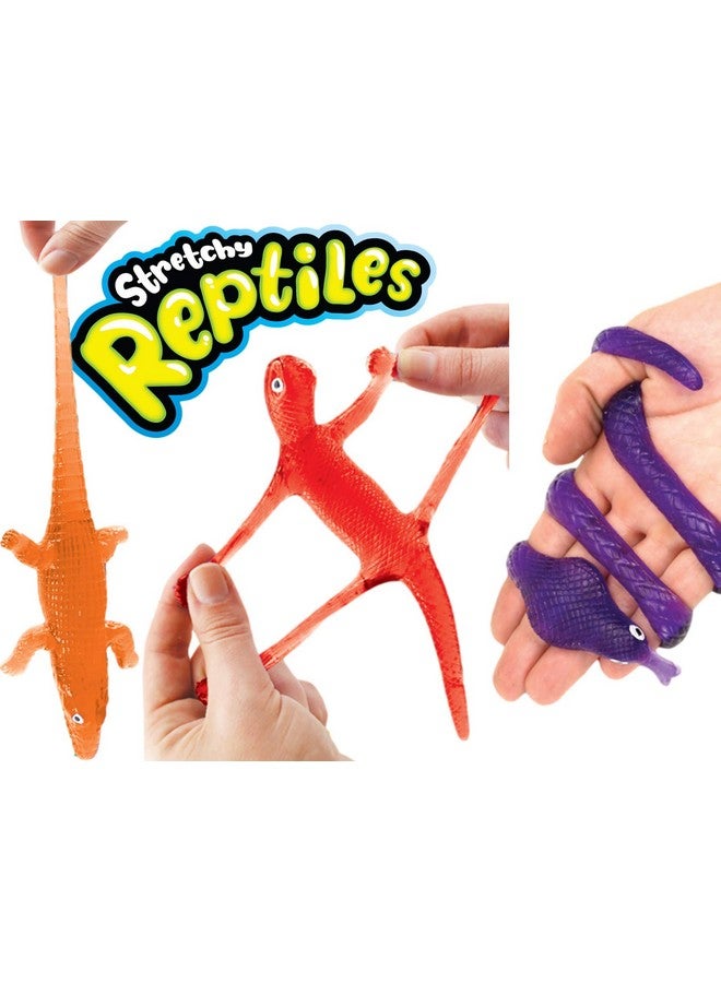 Ja-Ru Super Stretchy Sticky Reptiles Snake, Lizard & Alligator (3 Units Assorted) Prank Squishy Sticky Toy Party Favors Toy For Kids, Pinata Filler, Bulk Toys, Snap Hand Like Fidget Toy. 429-3A - Image 1