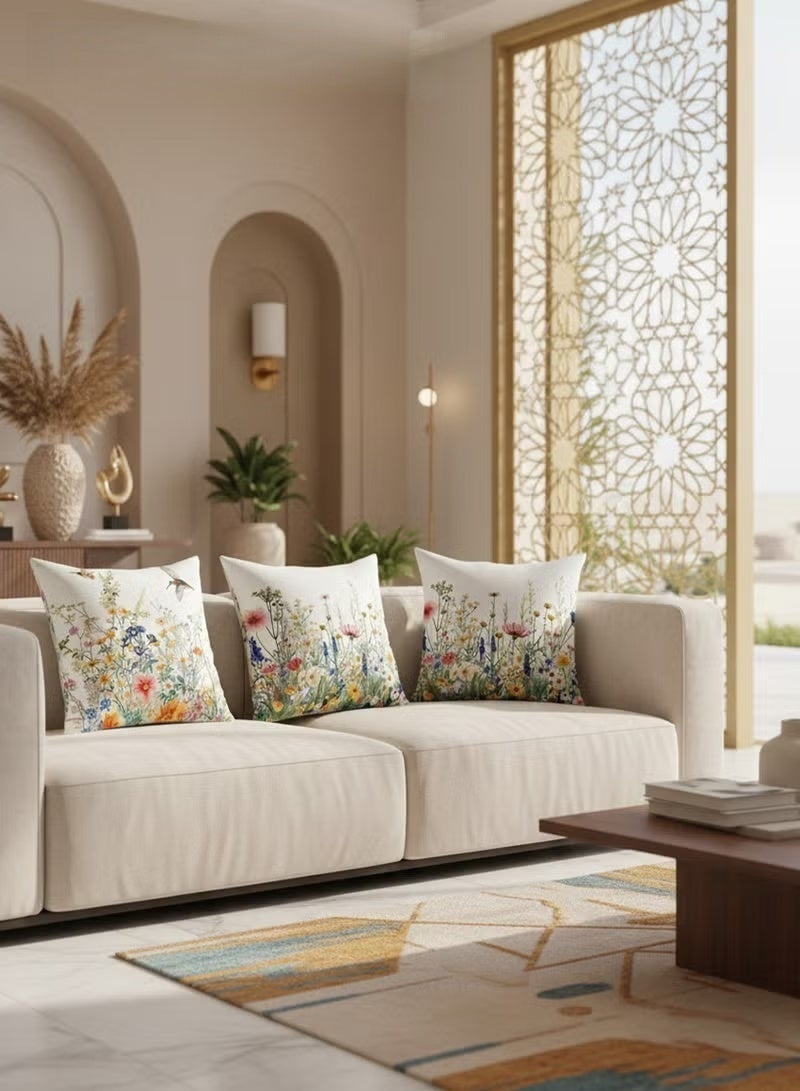 SKT Shiketro Pillow Covers Set of 4, Throw Pillow Cover, Decorative Birds and Plant Cushion Covers 45cm x 45cm,For Living Room Sofa Couch Bed Pillowcases 18x18 inches（Double sided pattern） - Image 4