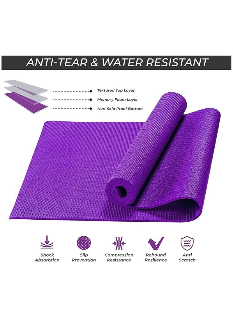 Generic Ultimate Premium Yoga Mat 6mm Thick Non-Slip Yoga Mat with Carrying Bag Included Ideal for High-Intensity Interval Workouts, Pilates, Yoga and Many Other Home Workouts  - Image 4
