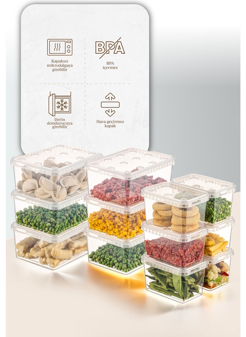 12LI 6x(1.5-0.7 Lt) Block Refrigerator and Deep Freezer Leakproof Storage Container Transparent - pzsku/ZAEC3ACF9FE721F19D668Z/45/_/1728060534/1b5c1407-603e-4c0b-9961-7b7f48d04a9a