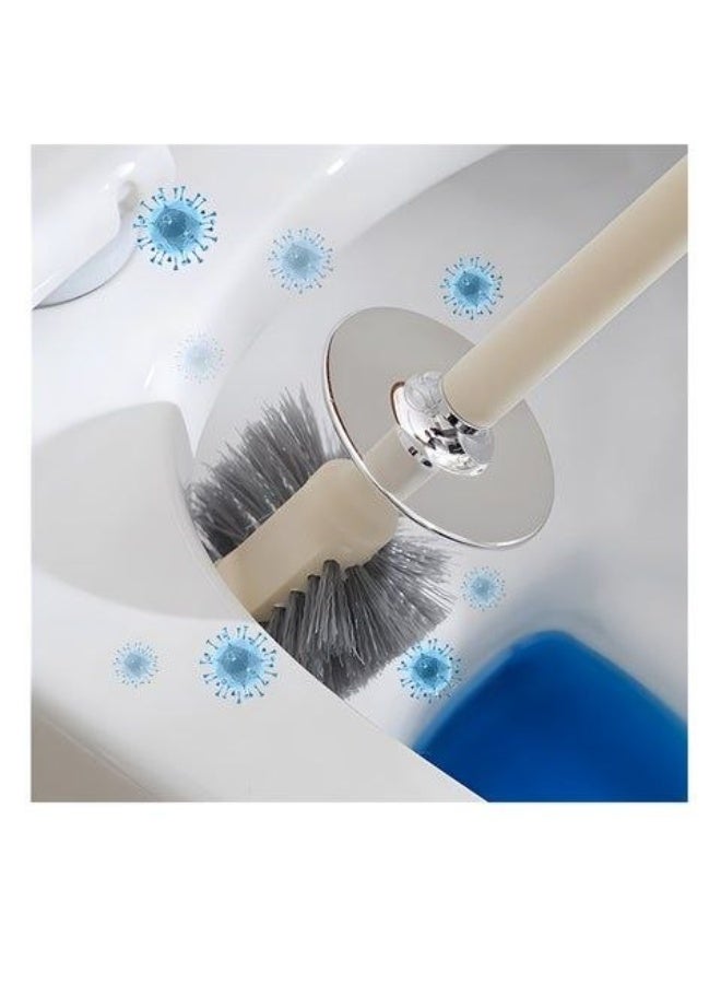 Modern toilet brush with a vented holder – soft silicone for deep cleaning without scratching and quick drying. - Image 2