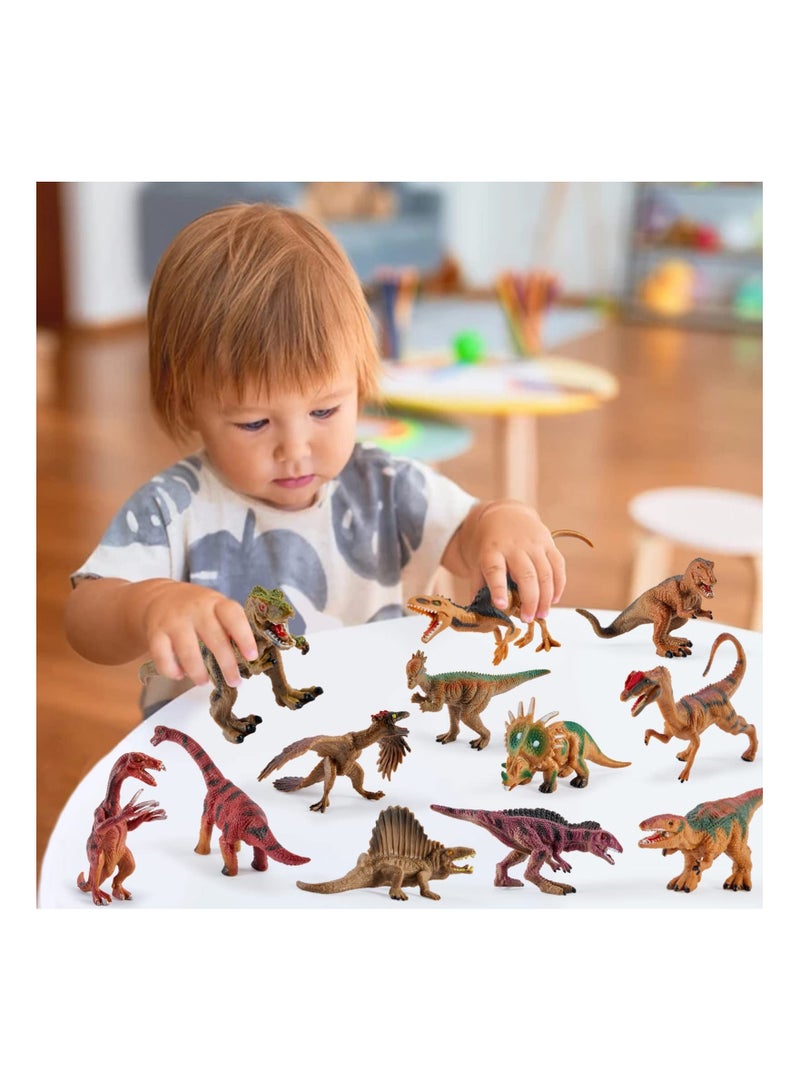 16 Pcs Dinosaur Figures Toys for Boys Children Realistic Dinosaur Toy Figure Playset T Rex Triceratops Dinosaur Set Educational Toys Gift for Age 3 Up Year Old Kids Boy Girl Child - Image 1