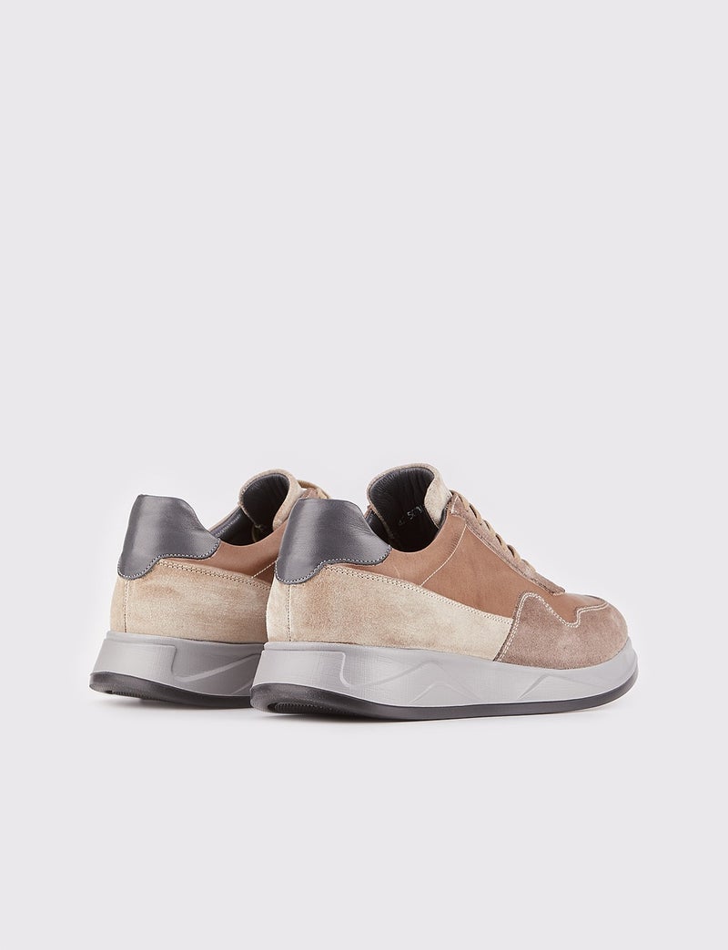 Cabani Special Design Amalfi Real Leather Light Sole Men's Sneaker Shoes 507M1520 Oliv  - Image 3