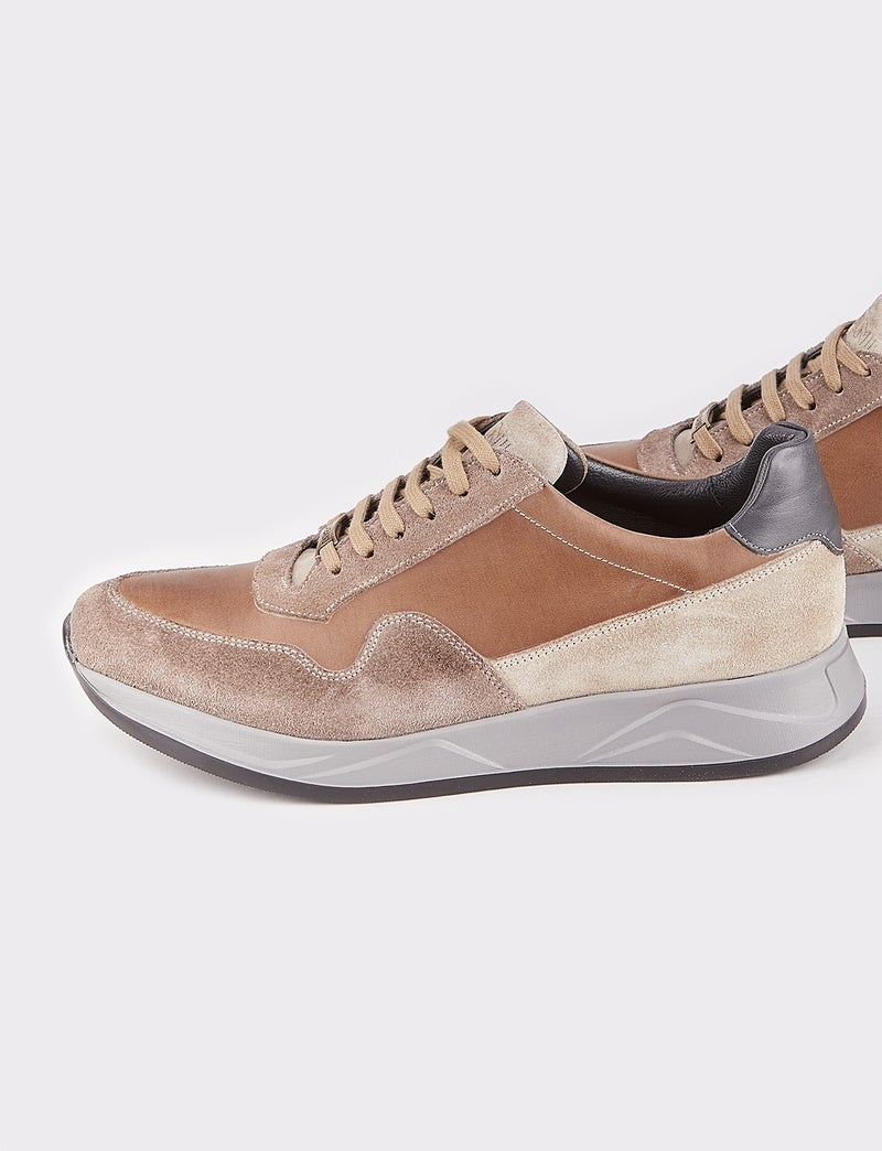 Cabani Special Design Amalfi Real Leather Light Sole Men's Sneaker Shoes 507M1520 Oliv  - Image 4