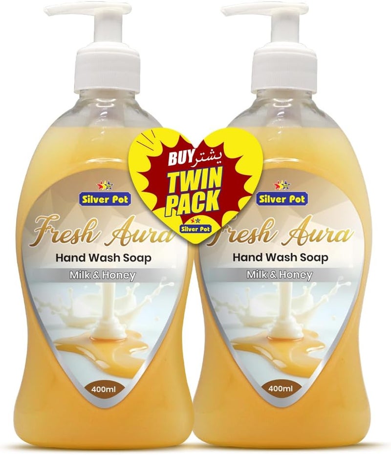 Silver Pot Milk & Honey Hand Wash Twin Pack - Image 1