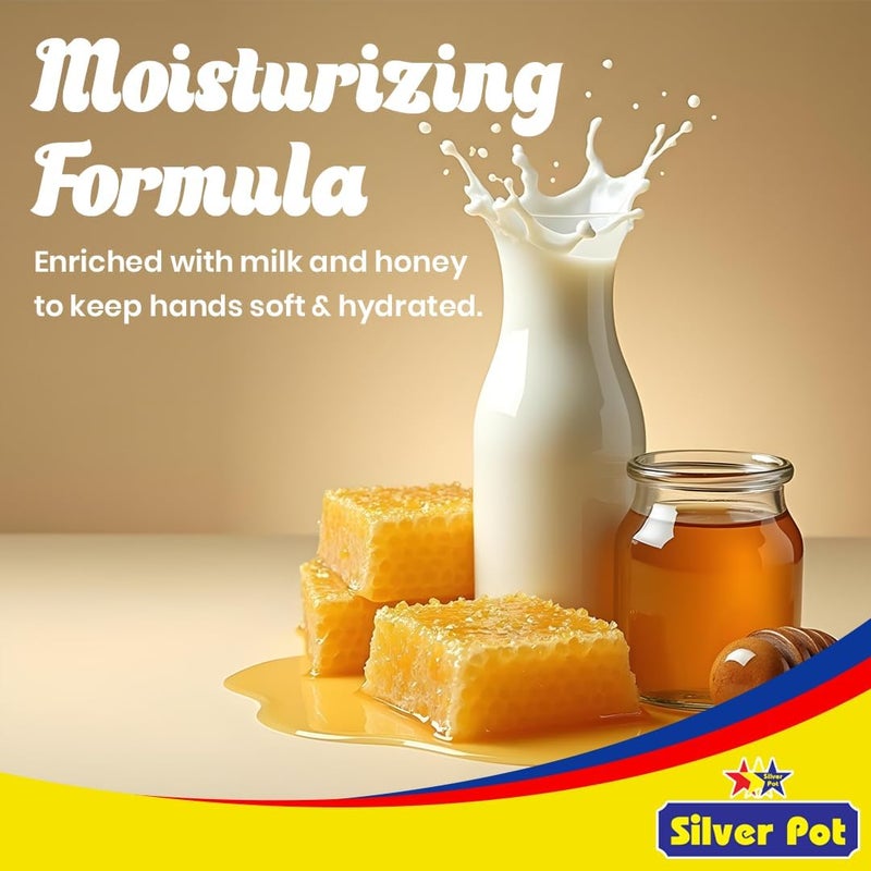 Silver Pot Milk & Honey Hand Wash Twin Pack - Image 3