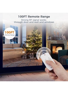 TESSAN Remote Control Outlet, TESSAN Wireless Remote Light Switch, On Off Switch Plug for Lights, Lamps, Fans, Household Appliances, 100ft RF Range, 15A/1875W(1 Remote + 1 Outlet)  - Image 2