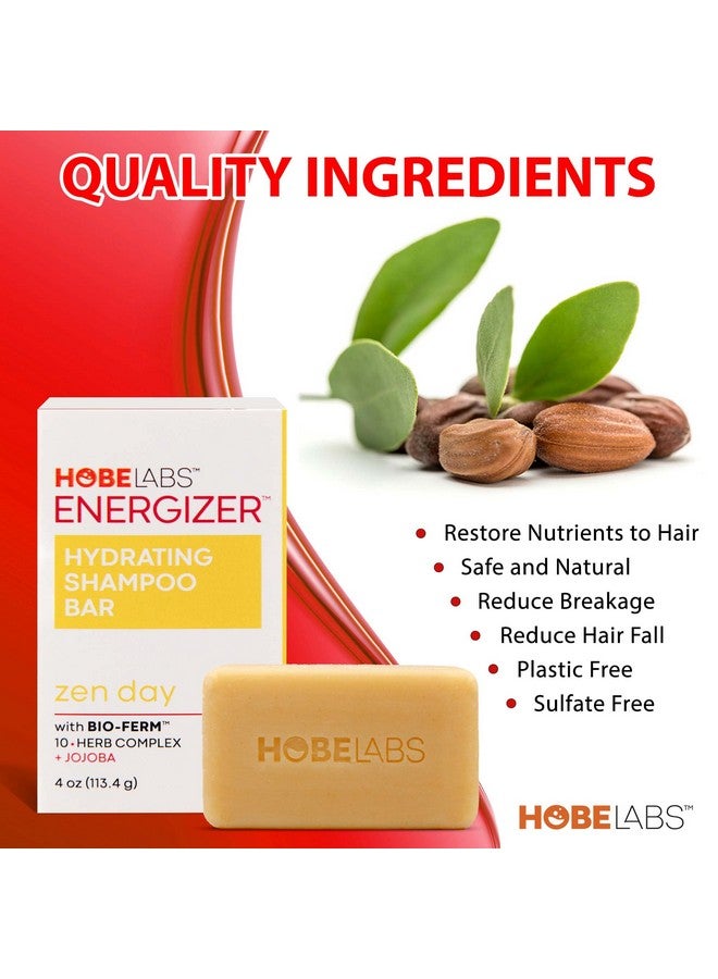 Hobe Labs Zen Day Hydrating Shampoo Bar - Clean & Nourish Your Hair. Bio-Ferm Herbal Complex - Build Strong Hair - Image 3