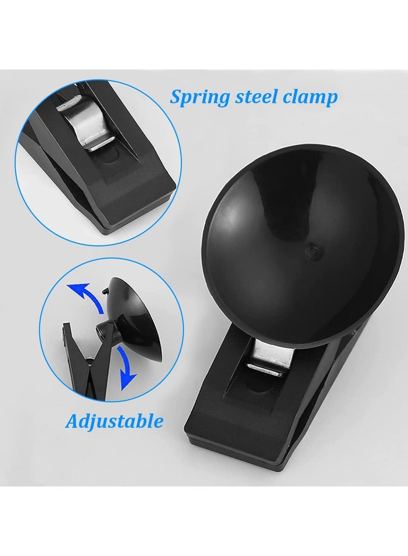 SOLARAE Car Suction Cup Clip, Car Sun Shade Window Reusable Strong Metal Ticket Paper Towel Clamp, Multiple Purpose Card Clam Vehicle Decoration Pendants, 4 Pcs - Black - Image 5
