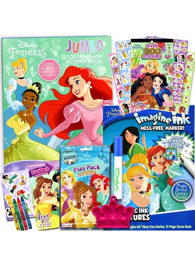 Bendon Disney Princess Coloring and Activity Book Bundle with Imagine Ink Coloring Book, Stickers and More - Image 1
