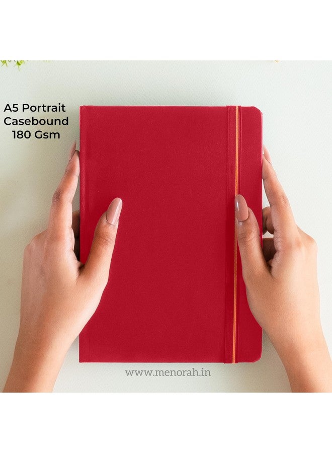 MENORAH دفتر رسم ورقي MENORAH للفنانين - A5 - 180 جرام - كتاب رسم بالألوان المائية - 180 جرام (أحمر، عمودي) - مصنوع يدويًا بحب لعيد الأم - Image 2