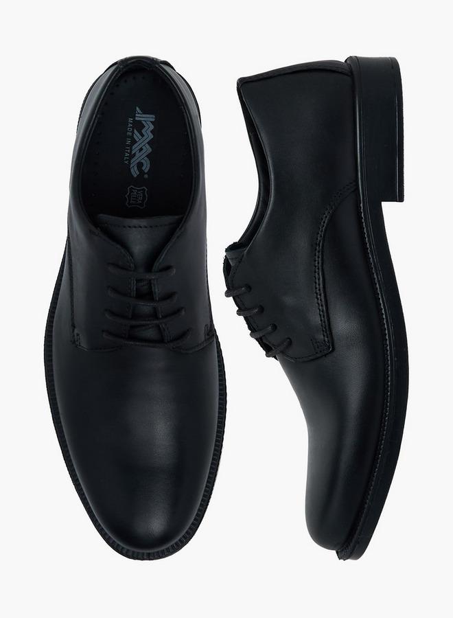 IMAC Men Leather Lace-Up Derby Shoes - Image 2