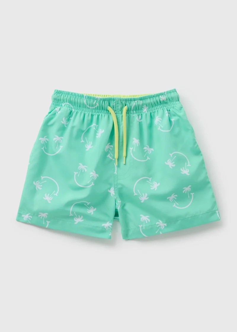 Matalan Boys Aqua Smiley Face Swim Shorts