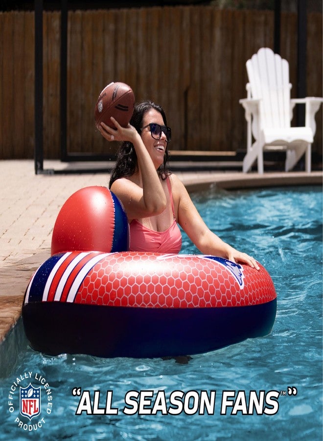 BigMouth Inc BigMouth New England Patriots 42” Inflatable Pool Floats Officially Licensed NFL Fan Gear Merchandise Back Support Inner Tube for Adults and Teens - Image 4