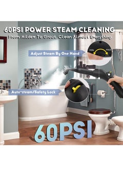 ROBAYSE Steam Cleaner with 13pcs, 2000 W, 4 Bar Steam Pressure, 1.8 Liter Tank Capacity, High Temperature Kills 99.99% of Viruses & Bacteria  - Image 3