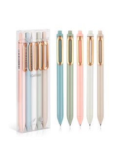 SYOSI Gel Pens, 5 Pcs 0.5mm Retractable Quick Dry Black Ink Fine Point Rolling Ball Gel Pen, High-End Series Pens for Journaling Note Taking, Smooth Writing, Home School Office Supplies  - Image 1